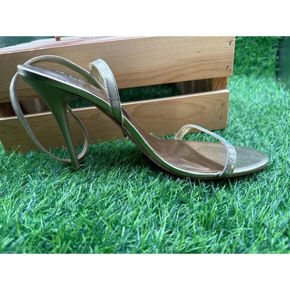 ALDO Ankle Strap Heels- Gold/Rhinestone-Size 40EU/ 9W - Picture 3 of 10